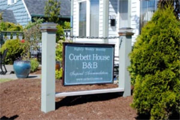 Corbett Guest House - Victoria BC Bed and Breakfast with custom adventures, sailing, bed and breakfast in Victoria BC